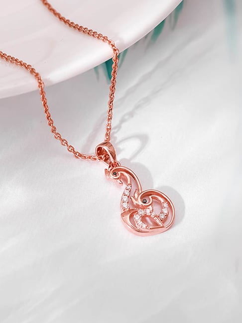 GIVA 925 Sterling Silver Rose Gold Pendant for Women-picture-34