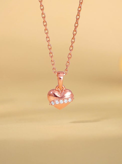 GIVA 925 Sterling Silver Rose Gold Pendant for Women-picture-36