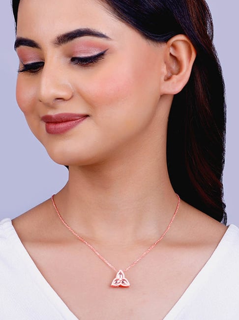 GIVA 925 Sterling Silver Rose Gold Pendant for Women-picture-38