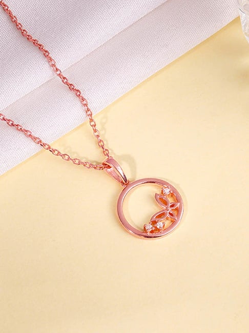 GIVA 925 Sterling Silver Rose Gold Pendant for Women-picture-44