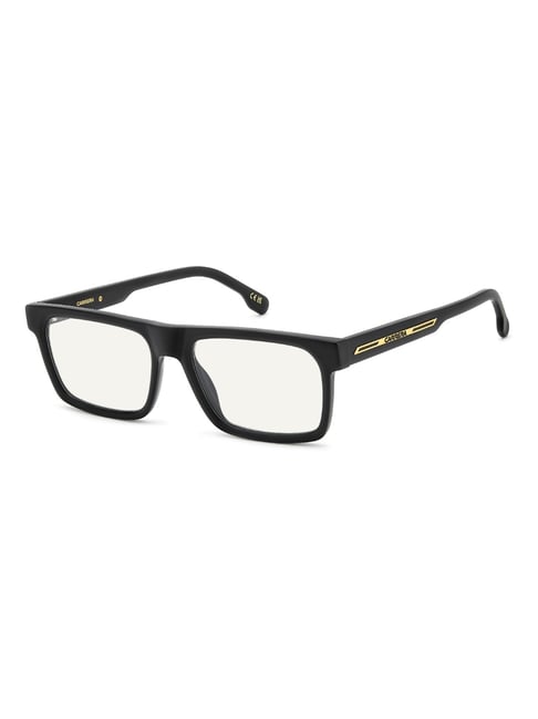 Carrera Matte Black Rectangular Optical Frames for Men