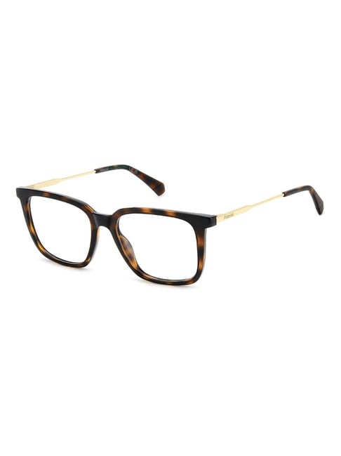 polaroid havana rectangular optical frames for women