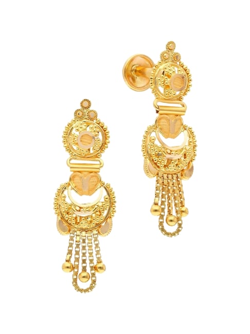 Malabar Gold and Diamonds 22k (916) Yellow Gold Earring for Women
