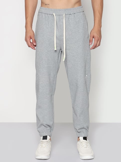 SHOWOFFFF Grey Cotton Relaxed Fit Joggers