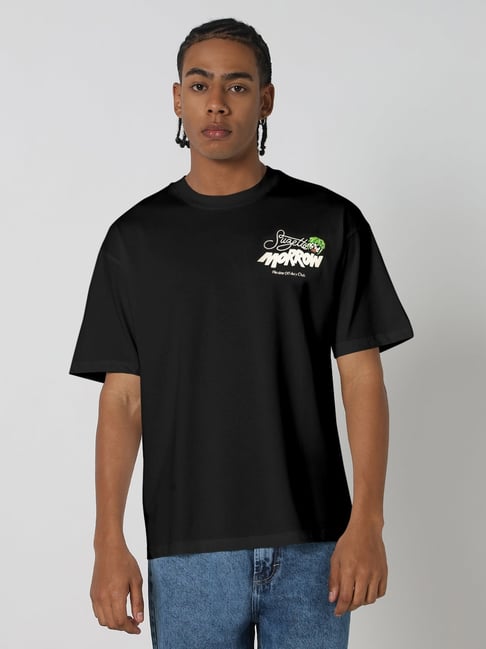 showoffff Showoff Black Cotton Regular Fit Graphic T-Shirt-picture-39