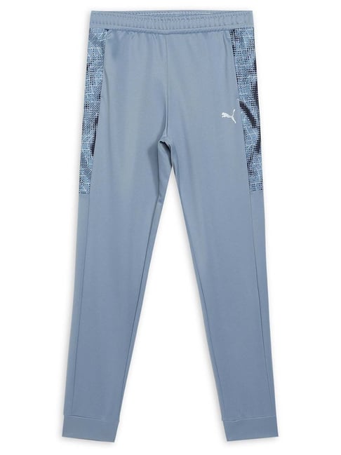 Puma Kids Blue Printed Slim Fit Trackpants