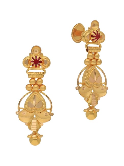 Malabar Gold and Diamonds 22k (916) Yellow Gold Earrings for Women
