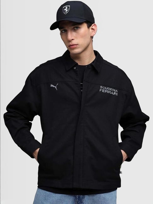 Puma Black Cotton Regular Fit Printed Jacket-picture-10