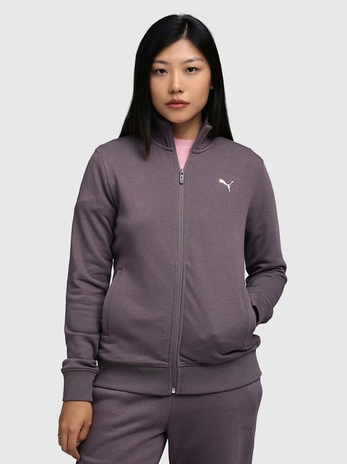 Puma Purple Cotton Regular Fit Jacket