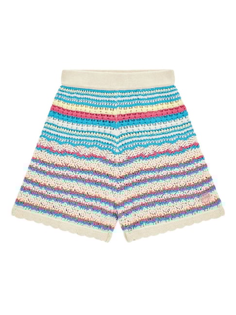 Guess Kids Multicolor Crochet Regular Fit Shorts-picture-39