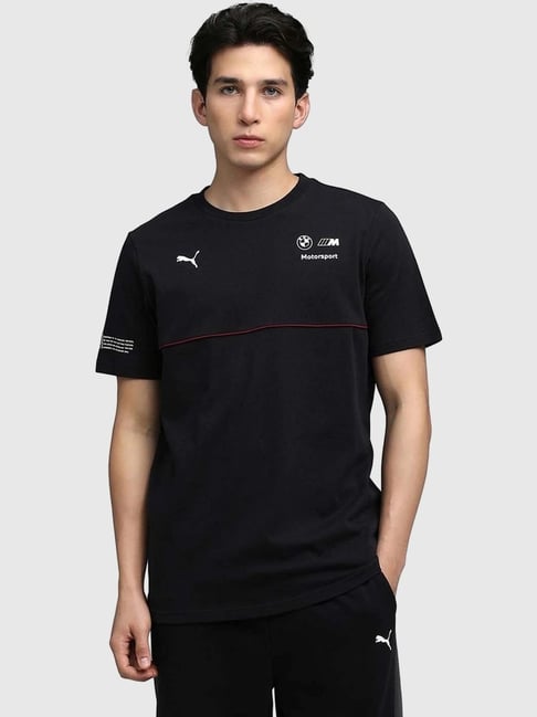 Puma Black Cotton Regular Fit Printed T-Shirt-picture-28
