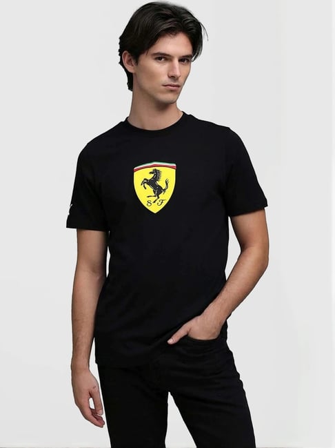 Puma Black Cotton Regular Fit Printed T-Shirt-picture-24