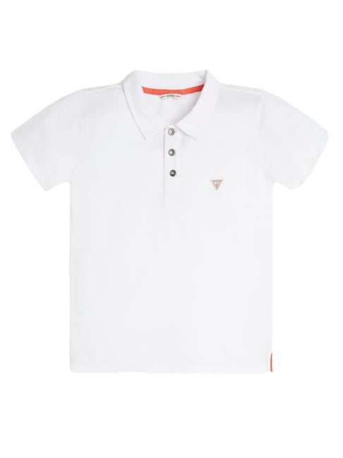 Guess Kids White Regular Fit Polo T-Shirt