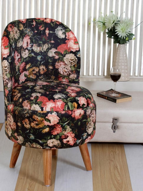 Shadowkart Black Rose Wood Printed Chair-picture-11