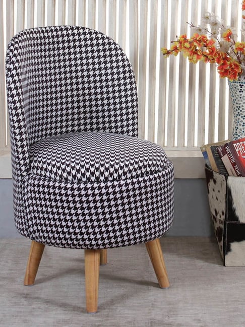 Shadowkart Black Stars Wood Printed Chair