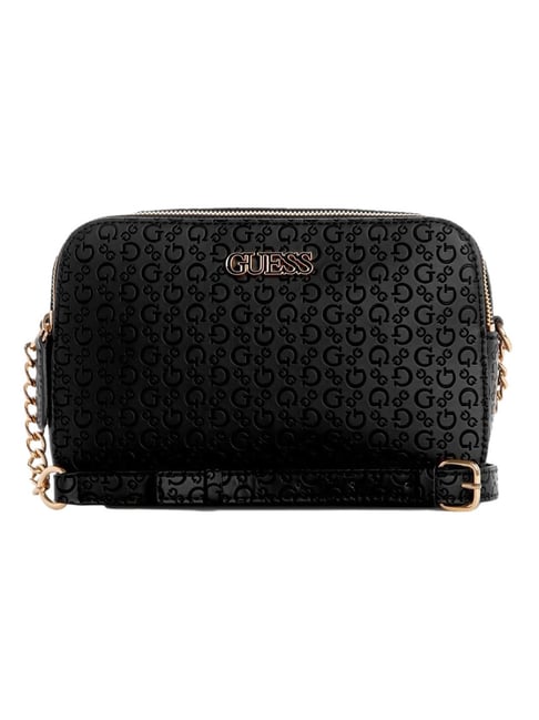 Guess Zakaria Black Logo Cross Body Bag