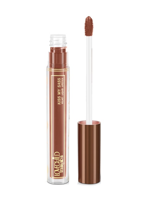 LoveChild Masaba Kiss My Sass Velvet Liquid Lipstick M Just A Girl (Reddish Brown) - 3.5 gm-picture-18