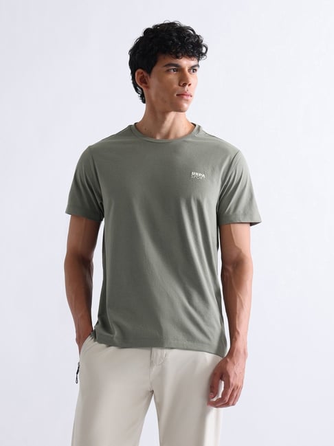 USPA Sport Green Slim Fit Sports T-Shirt