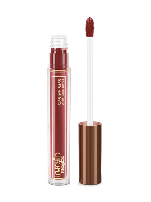 LoveChild Masaba Kiss My Sass Velvet Liquid Lipstick Ok Boomer (Burgundy Red) - 3.5 gm-picture-16