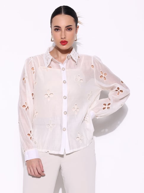 Showoff Beige Regular Fit Shirt With Inner-image-25