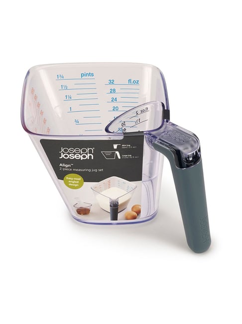 Joseph Joseph Align Clear Plastic Easy Read Measuring Jug - Set of 2 (1.5 L)