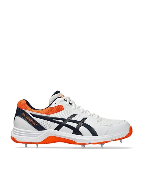 Buy Asics Men's GEL-100 NOT OUT White Midnight Cricket Shoes at