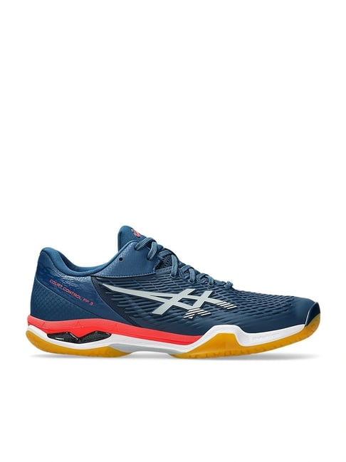 Asics Men's COURT CONTROL FF Mako Blue Piedmont Grey Indoor Court Shoes