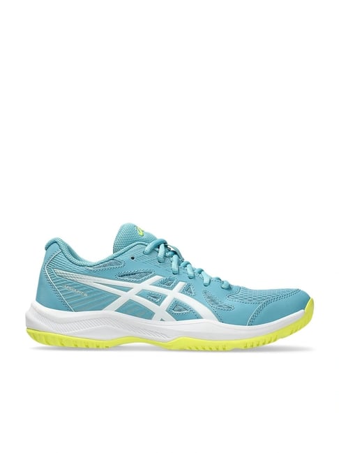 Asics Women's UPCOURT 6 Stillwater & White Indoor Court Shoes-picture-27