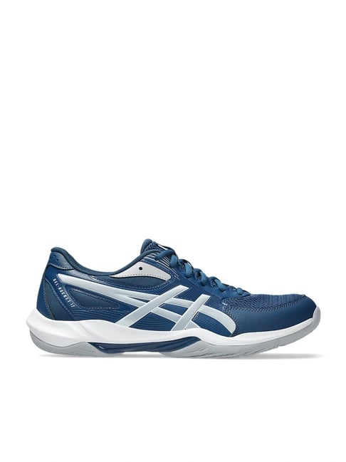 Asics Men's GEL-ROCKET 12 Mako Blue Piedmont Grey Indoor Court Shoes