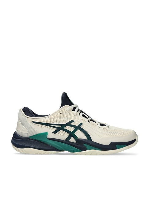 Buy Asics Men's COURT FF Cream Jasper Green Tennis Shoes at