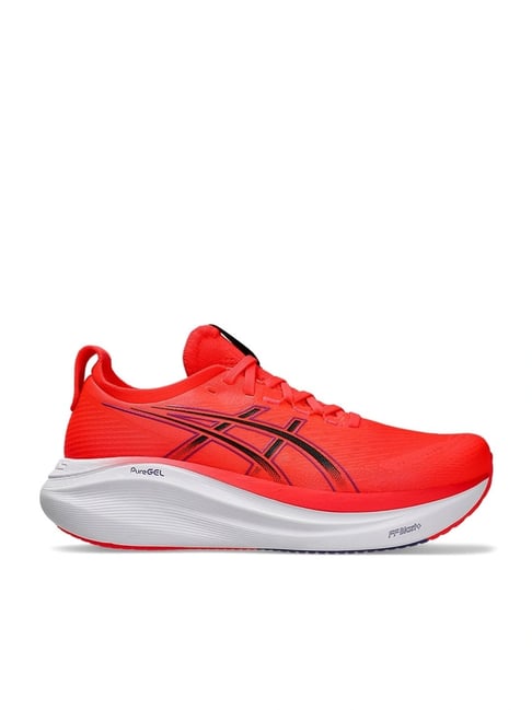 Buy Asics Men's GEL-NIMBUS 27 Flash Red Black Running Shoes at