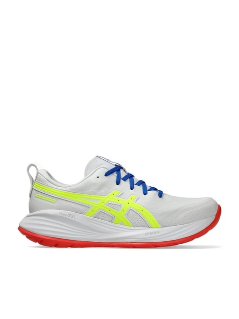 Asics Men's GEL-CUMULUS 27 ATC White Safety Yellow Running Shoes