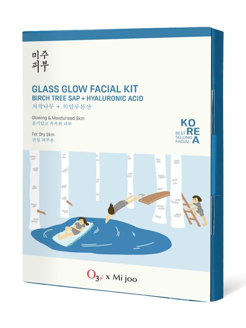 O3+ X Mijoo Korea Glass Glow Birch Tree Sap + Hyaluronic Acid Facial Kit