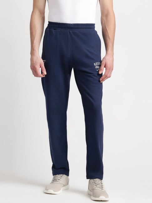 Reebok Navy Cotton Regular Fit Printed Trackpants-picture-16