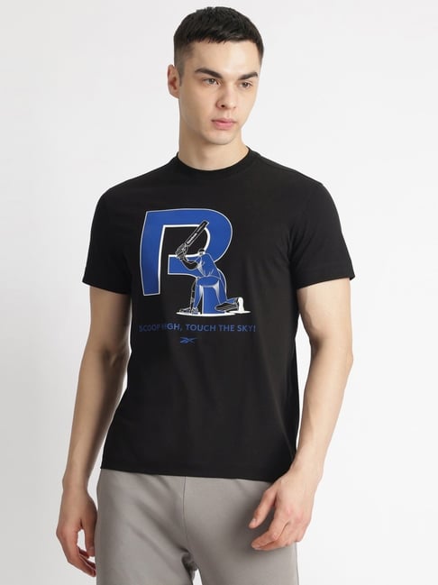 Reebok Black Cotton Regular Fit Printed Sports T-Shirt-picture-20