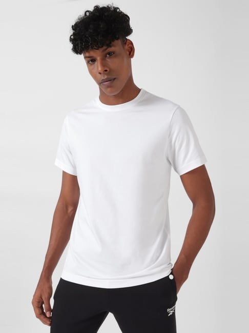 Reebok White Cotton Regular Fit Sports T-Shirt-picture-40