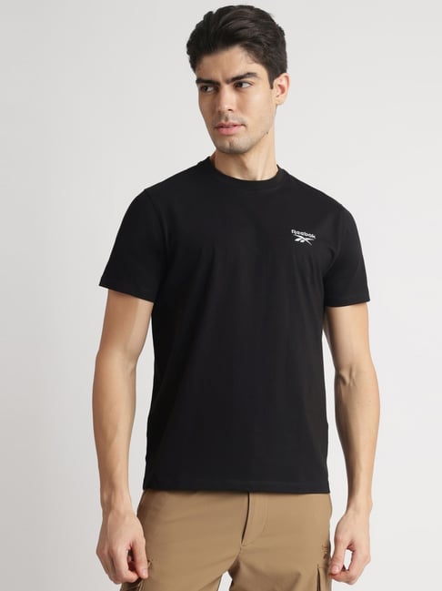 Reebok Black Cotton Regular Fit Sports T-Shirt-picture-19