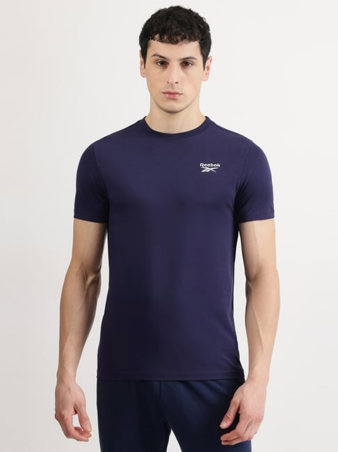Reebok Navy Cotton Regular Fit Sports T-Shirt-picture-39