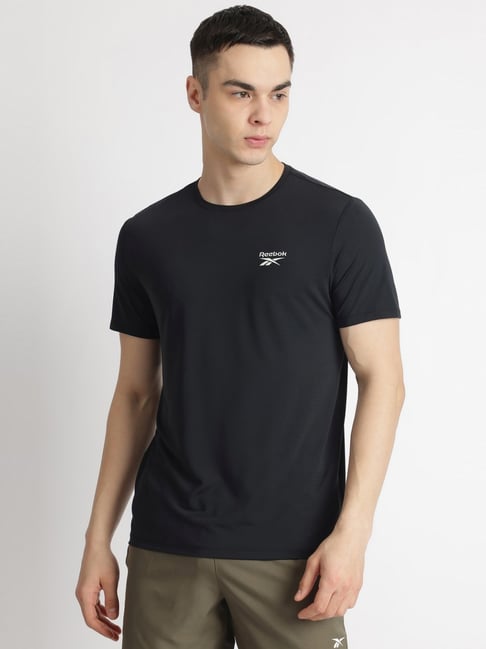 Reebok Black Regular Fit Sports T-Shirt-picture-17