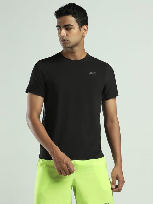Reebok Black Regular Fit Sports T-Shirt-picture-10