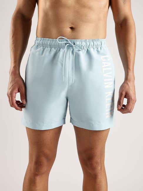 CALVIN KLEIN Blue Logo Blue Swimwear Shorts