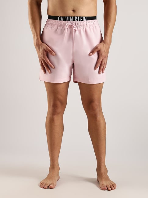 CALVIN KLEIN Pink Solid Pink Swimwear Shorts