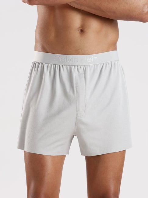 Buy CALVIN KLEIN Grey Solid Grey Mid Rise Boxers Online Tata