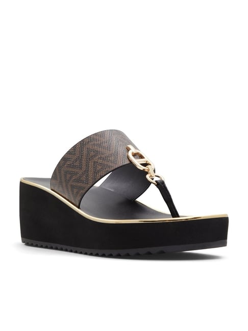 ALDO Women's Other Black T-Strap Sandals