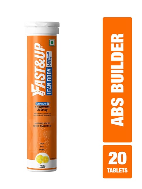 Fast&Up Leanbody Lemon Flavored L-Carnitine Tartrate 2000mg Tablets - 20 Tablets