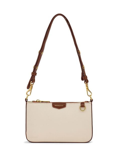 Miraggio Sadie Ivory Medium Leather Cross Body Bag