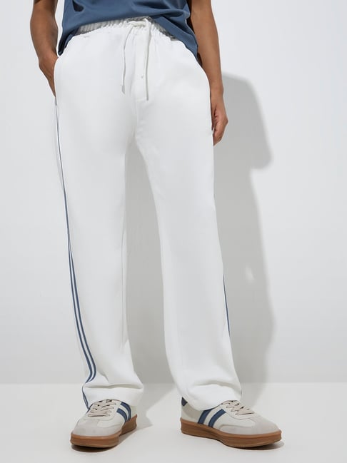 Studiofit by Westside White Relaxed-Fit Cotton-Blend Track Pants