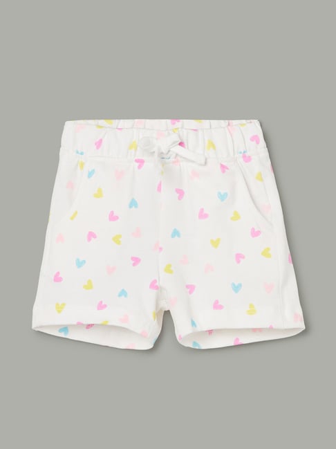 Juniors By Lifestyle Girls White Cotton Printed Shorts-picture-27