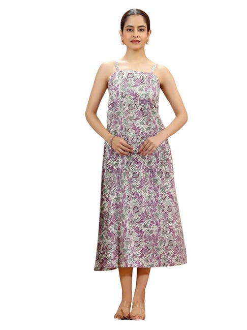 Cotton Culture White Cotton Floral Sleeveless Kurta-picture-22