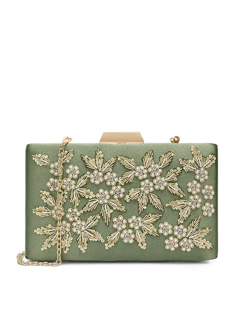 lavie signature Lavie Green Embellished Clutch-picture-40